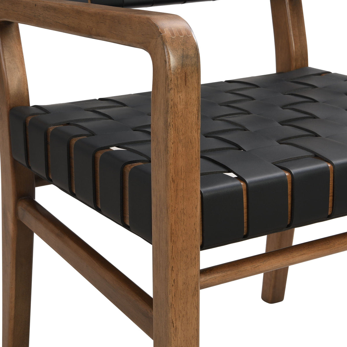 Modern Upholstered Dining Chair with Ergonomic Comfort - Black or Light Brown