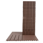 Interlocking Deck Tiles 44 Pack with Easy Click Installation - Dark Brown or Dark Gray