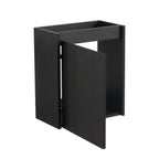 Modern Bathroom Vanity with Ceramic Basin and Storage Cabinet - Light Brown, Black, or White