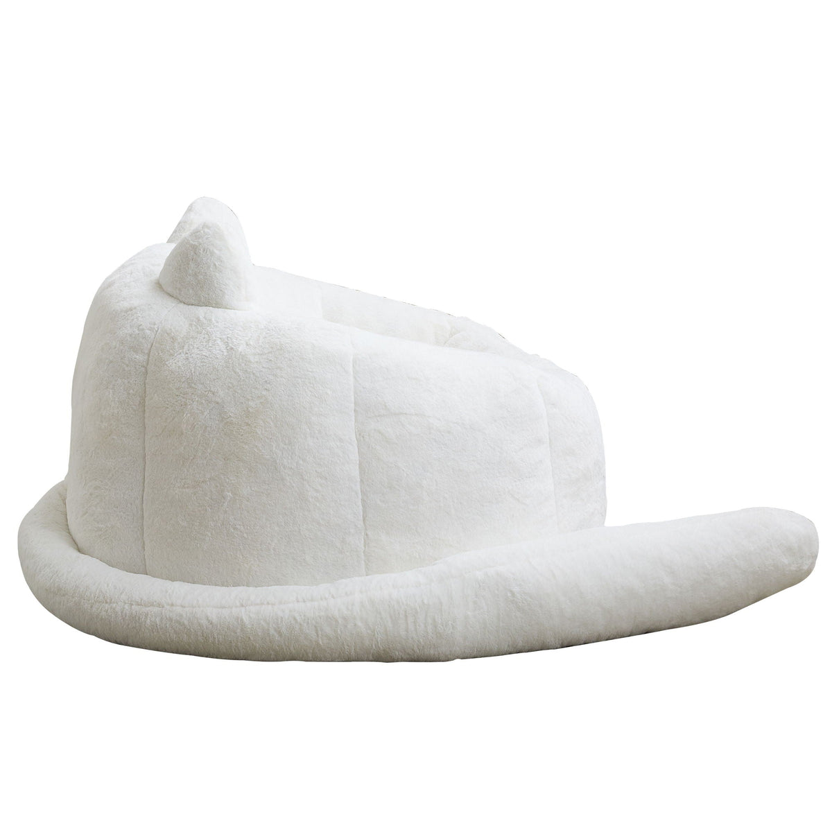 Cat Shaped Bean Bag Sofa with Long Tail - Faux Fur