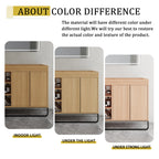 60-Inch Freestanding Bathroom Cabinet with Soft Close Doors & Open Storage - Oak