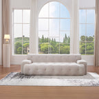 88 in. Cloud 3 Seater Chenille Sofa with Button Tufted Upholstery - Neutral