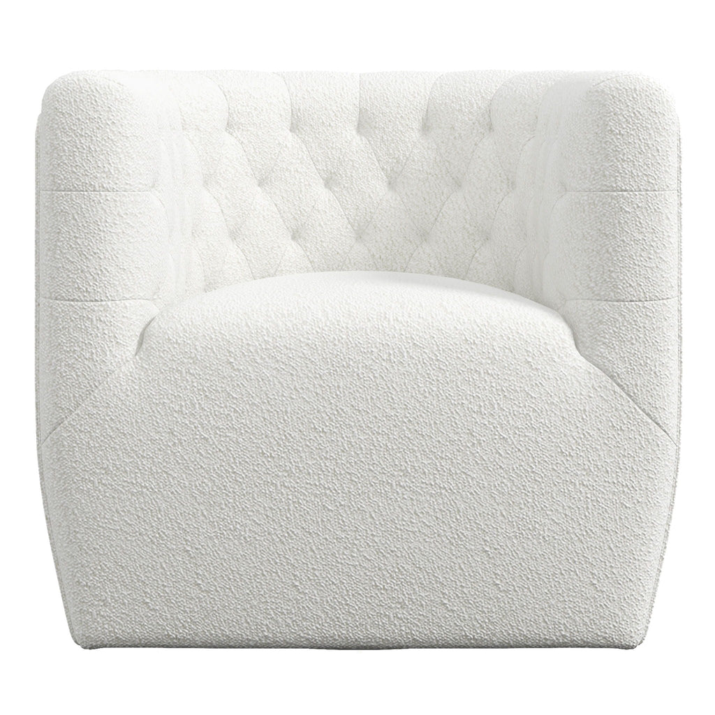 Ergonomic Design Swivel Chair with Tufted Accent - Multiple Colors