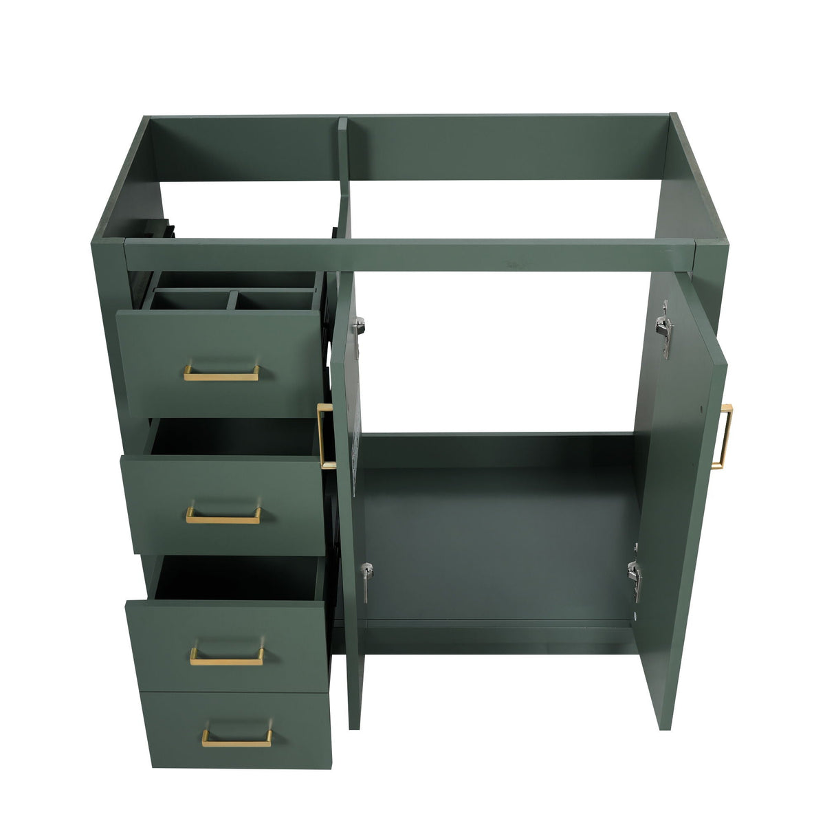Retro Style Bathroom Vanity with Soft Closing Doors - Multiple Colors