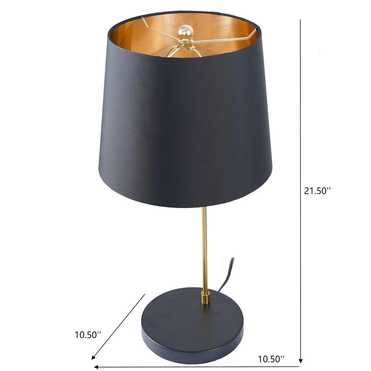 Black Desk Lamp for Bedside and Table Use with Ergonomic Lighting