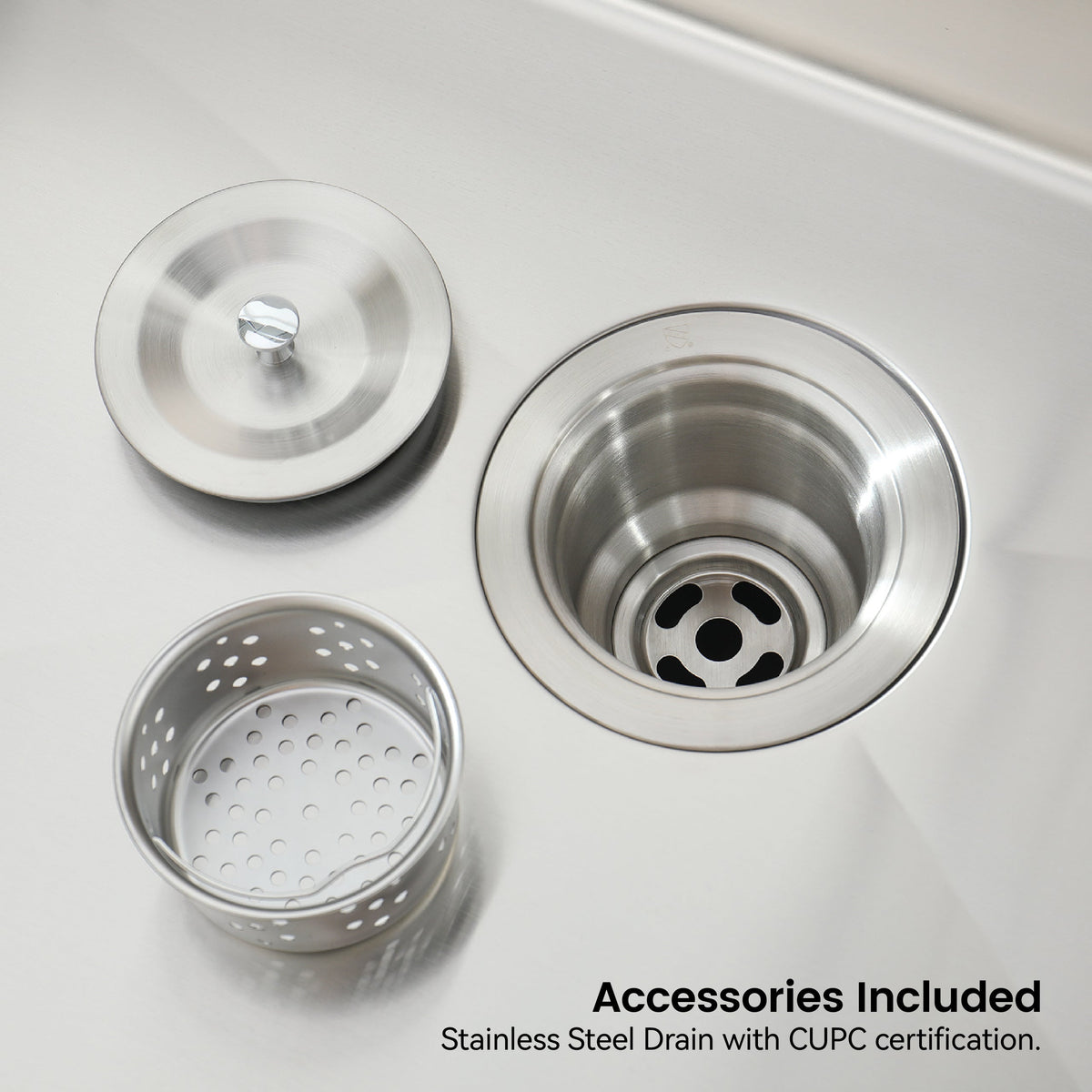 Stainless Steel Kitchen Sink with Single Bowl - Brushed Nickel