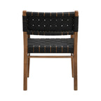 Modern Upholstered Dining Chair with Ergonomic Comfort - Black or Light Brown