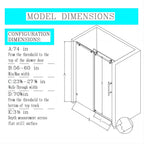 Frameless Single Sliding Soft Close Shower Doors