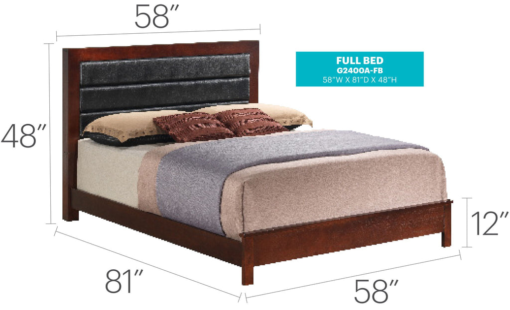 Transitional Modern Panel Bed with Wood Construction - Multiple Colors