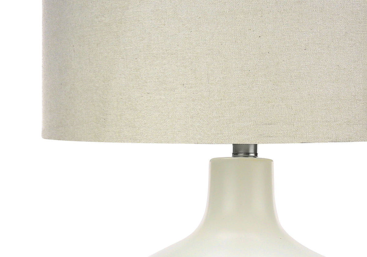 Contemporary Table Lamp with Ceramic Base - Cream