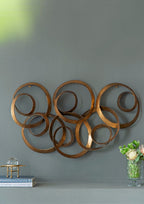 Gold SerethaLeaf Wall Decor with Elegant Leaf Motif - 38.4" W x 21.8" D