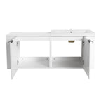 Modern Bathroom Vanity Sink Combo With Spacious Storage - White or Light Brown