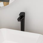 Single Handle Vessel Sink Faucet with Tall Spout - Gray or Black