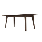 Rectangular Modern Dining Table with Solid Wood Construction – Dark Brown or White