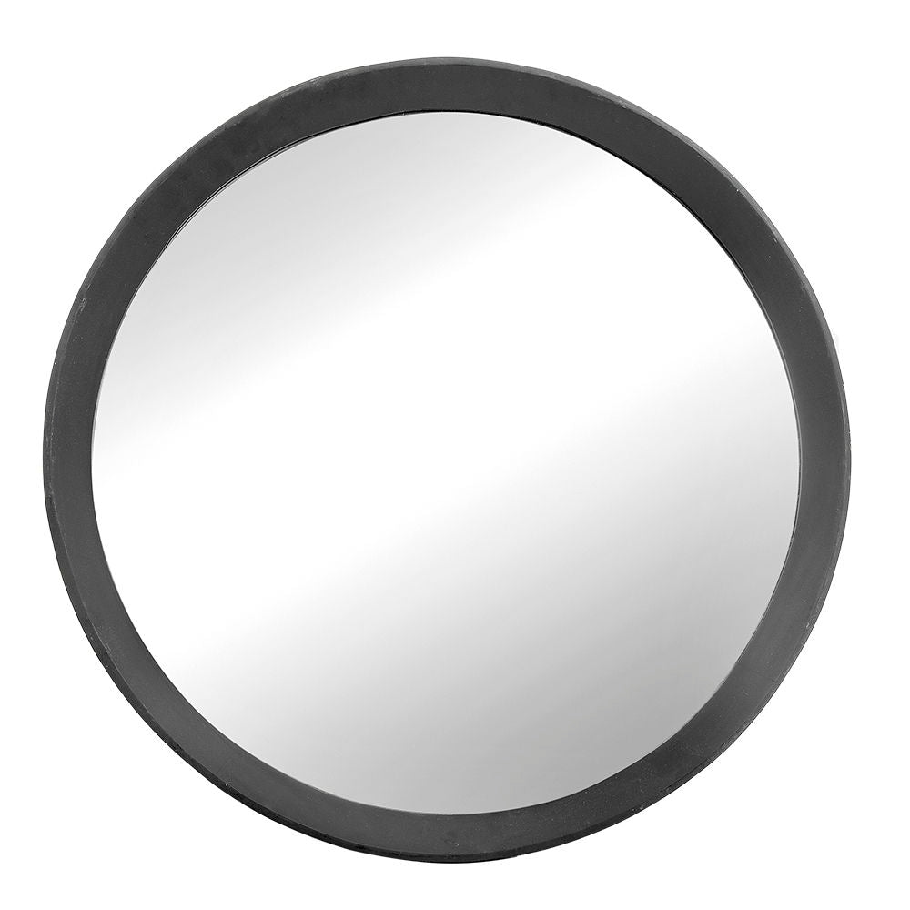 Transitional Mango Wood Wall Mirror with Frame - Multiple Colors