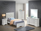 Lorana Twin Upholstered Bed with Tufted Headboard - Pearl Silver, Black, or Gray
