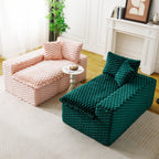 Luxury Multifunctional Sofa for Living Room with Adjustable Layout - Black, Dark Green, White, Pink