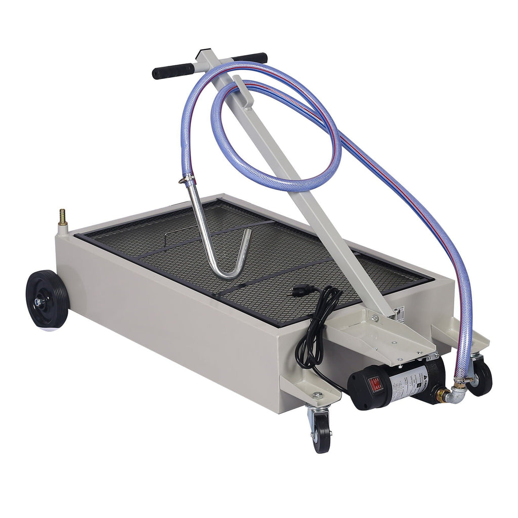 20 Gallon Low Profile Oil Drain with Pump - Gray