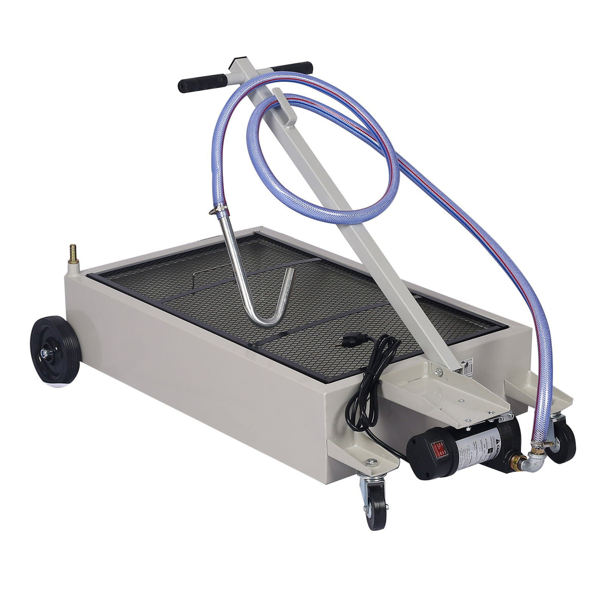 20 Gallon Low Profile Oil Drain with Pump - Gray