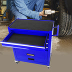 Multifunctional 4-Drawer Tool Cart with Wheels - Blue or Orange