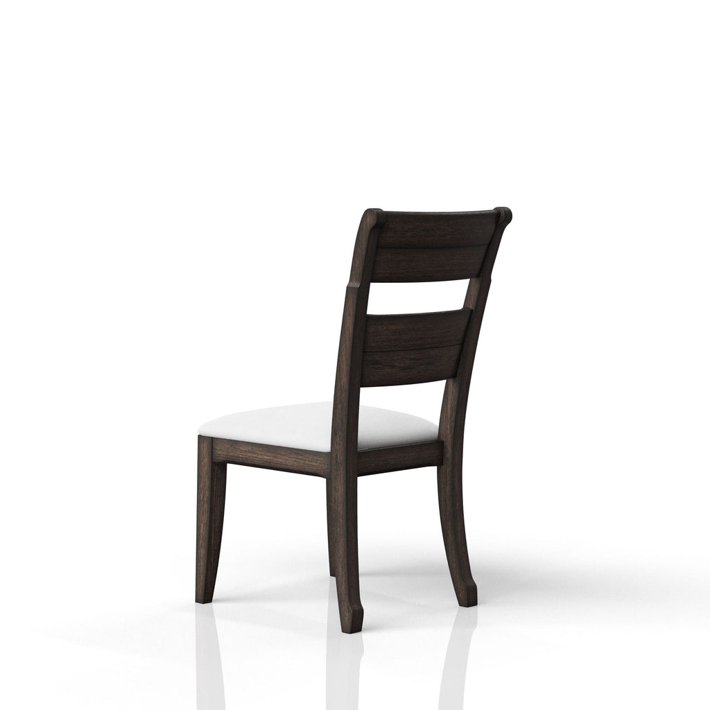 Upholstered Seat Side Chair with Ladderback - Chocolate