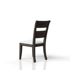 Upholstered Seat Side Chair with Ladderback - Chocolate