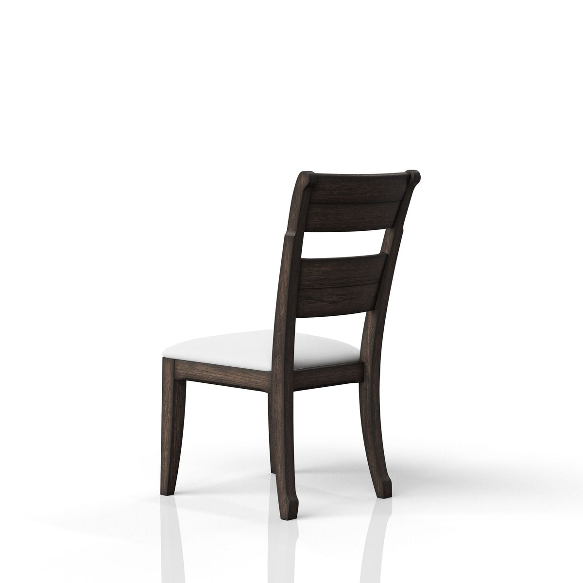 Upholstered Seat Side Chair with Ladderback - Chocolate