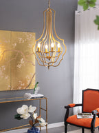 4 Light Chandelier - Adjustable Hanging Light Fixture