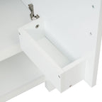 Elegant Bathroom Vanity with Ceramic Sink and Storage - White or Green