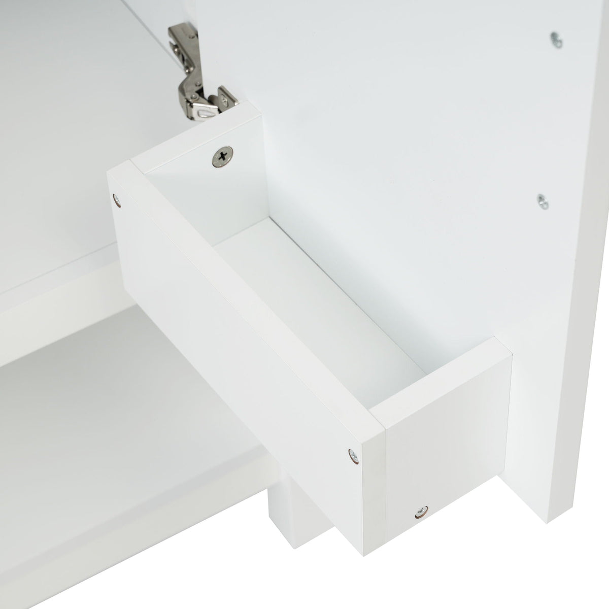 Elegant Bathroom Vanity with Ceramic Sink and Storage - White or Green