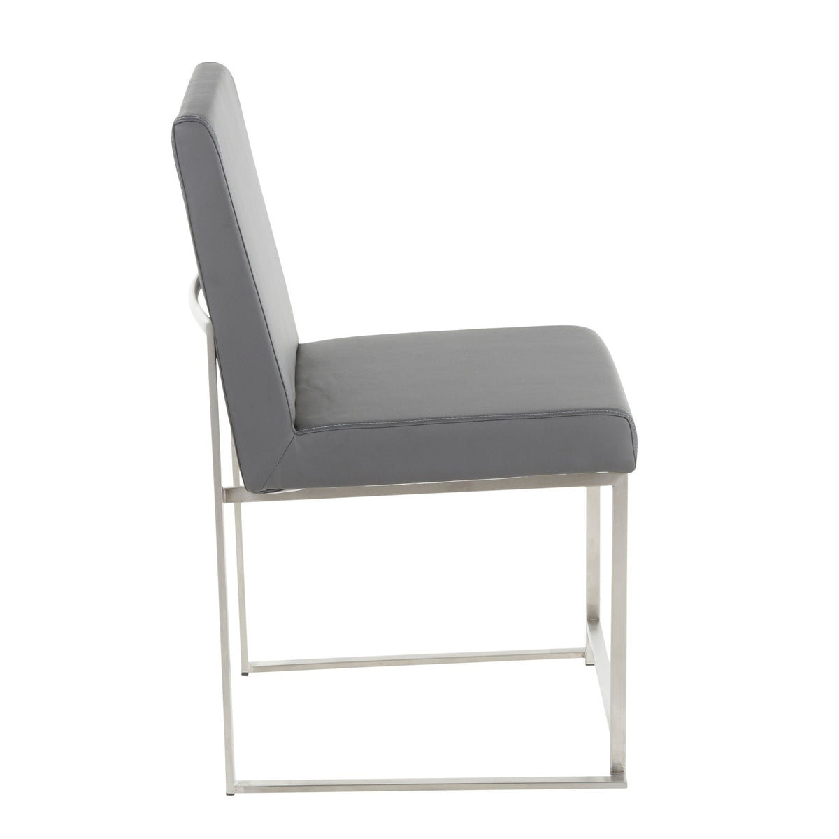 Fuji Contemporary High Back Dining Chair Set with Upholstered Seat - Multiple Colors
