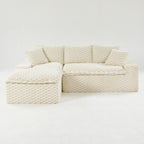 Convertible Modular Sectional Sofa with Twin Seat and Chaise - Multiple Colors
