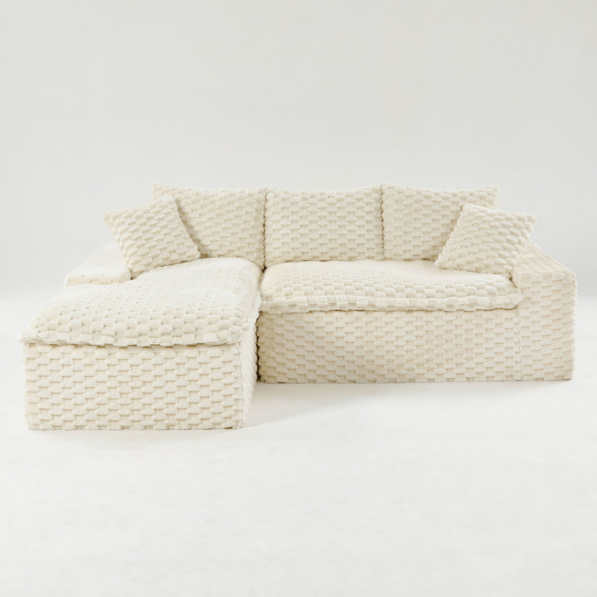 Convertible Modular Sectional Sofa with Twin Seat and Chaise - Multiple Colors