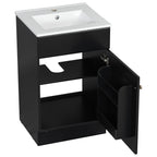 Bathroom Vanity with Sink and Adjustable Shelf - Multiple Colors