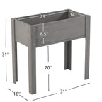 Solid Wood Raised Garden Bed with Legs - Available in Gray, Dark Gray, Dark Brown
