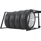 Heavy Duty Adjustable Garage Wall Multi-Tire Rack Storage with 400 lb Capacity - Black