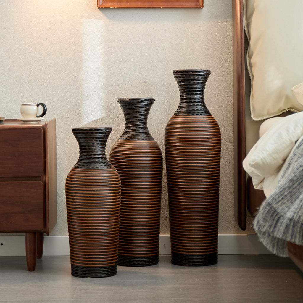 Classic And Neat Floor Vase with High Independent Stand - Multiple Colors
