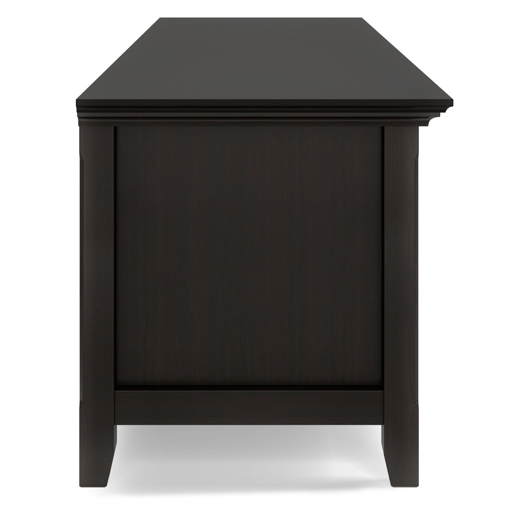 Low TV Media Stand with Adjustable Shelf - Hickory Brown