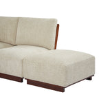 Velora 6-Piece U Shaped Boucle Modular Sectional Sofa with Deep Seating - White