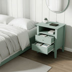 Fluted Nightstand with 2 Drawers and Soft-Close Slides - Multiple Colors