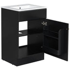 Bathroom Vanity with Sink and Adjustable Shelf - Multiple Colors