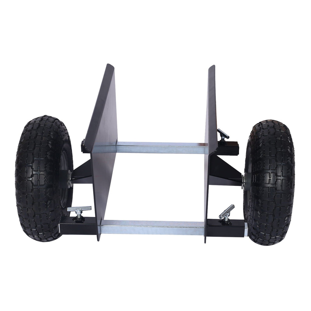 Heavy Duty 600Lb Panel Dolly with 10-Inch Pneumatic Wheels - Black