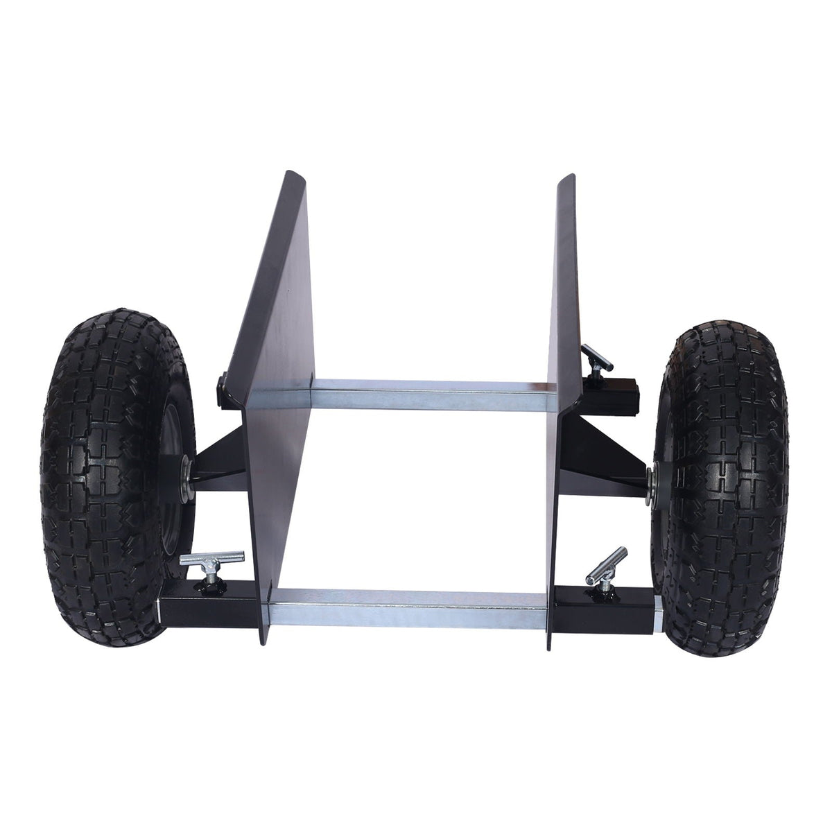 Heavy Duty 600Lb Panel Dolly with 10-Inch Pneumatic Wheels - Black