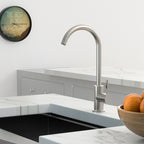 Modern Kitchen Sink Faucet with Single Handle - Gray, Black, Gold