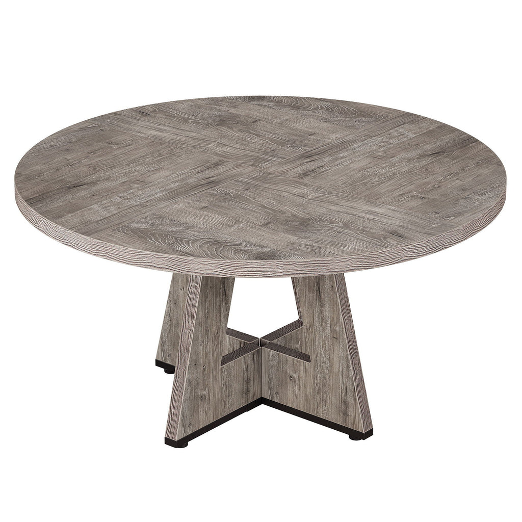 Round Dining Cross Base Kitchen Table with Engineered Wood - Assorted Colors
