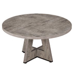 Round Dining Cross Base Kitchen Table with Engineered Wood - Assorted Colors