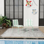 4 Piece Set of Modern Color Block Designed Single Chairs