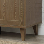 Modern 60 Inch TV Stand with Storage & Cable Management - Walnut