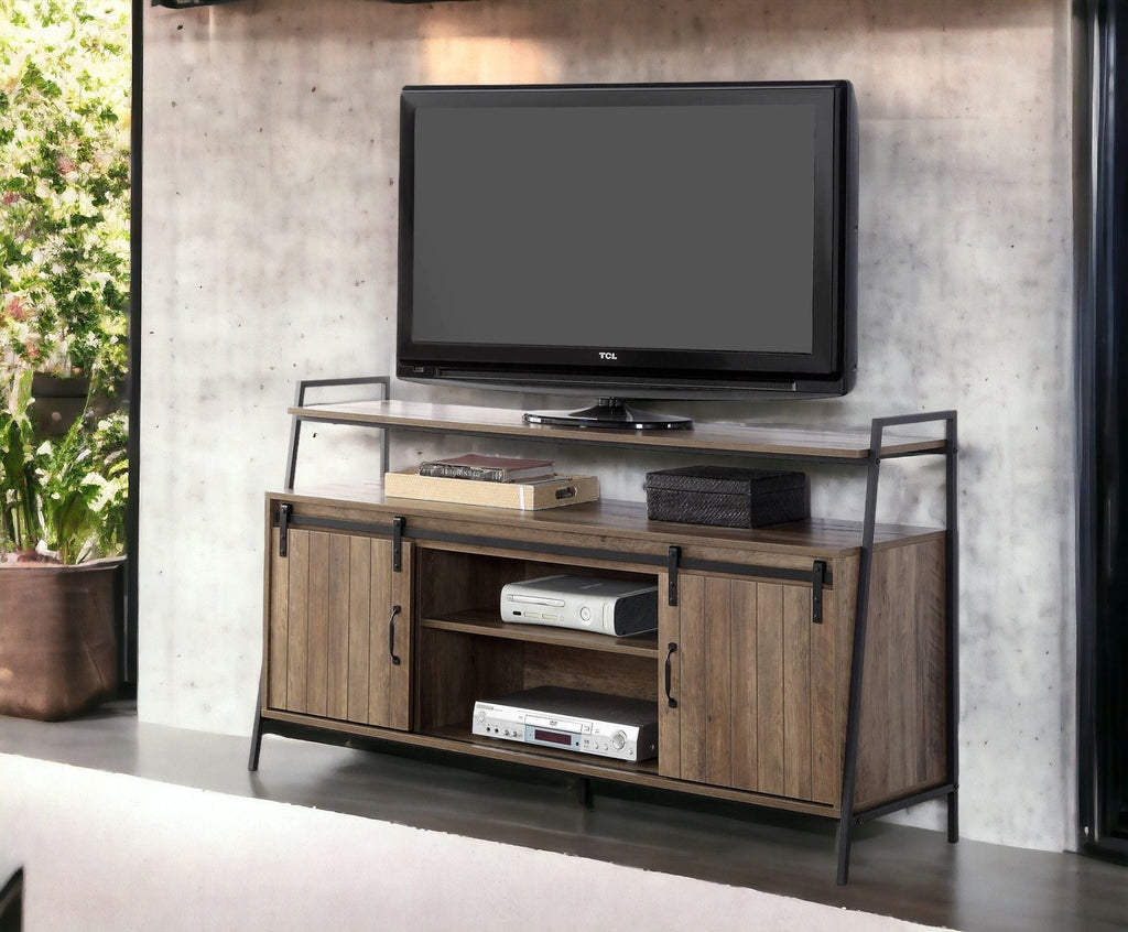 Rashawn Rustic TV Stand - Oak
