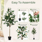 Artificial Camellia Tree - 5FT Faux Indoor Plant